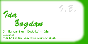 ida bogdan business card
